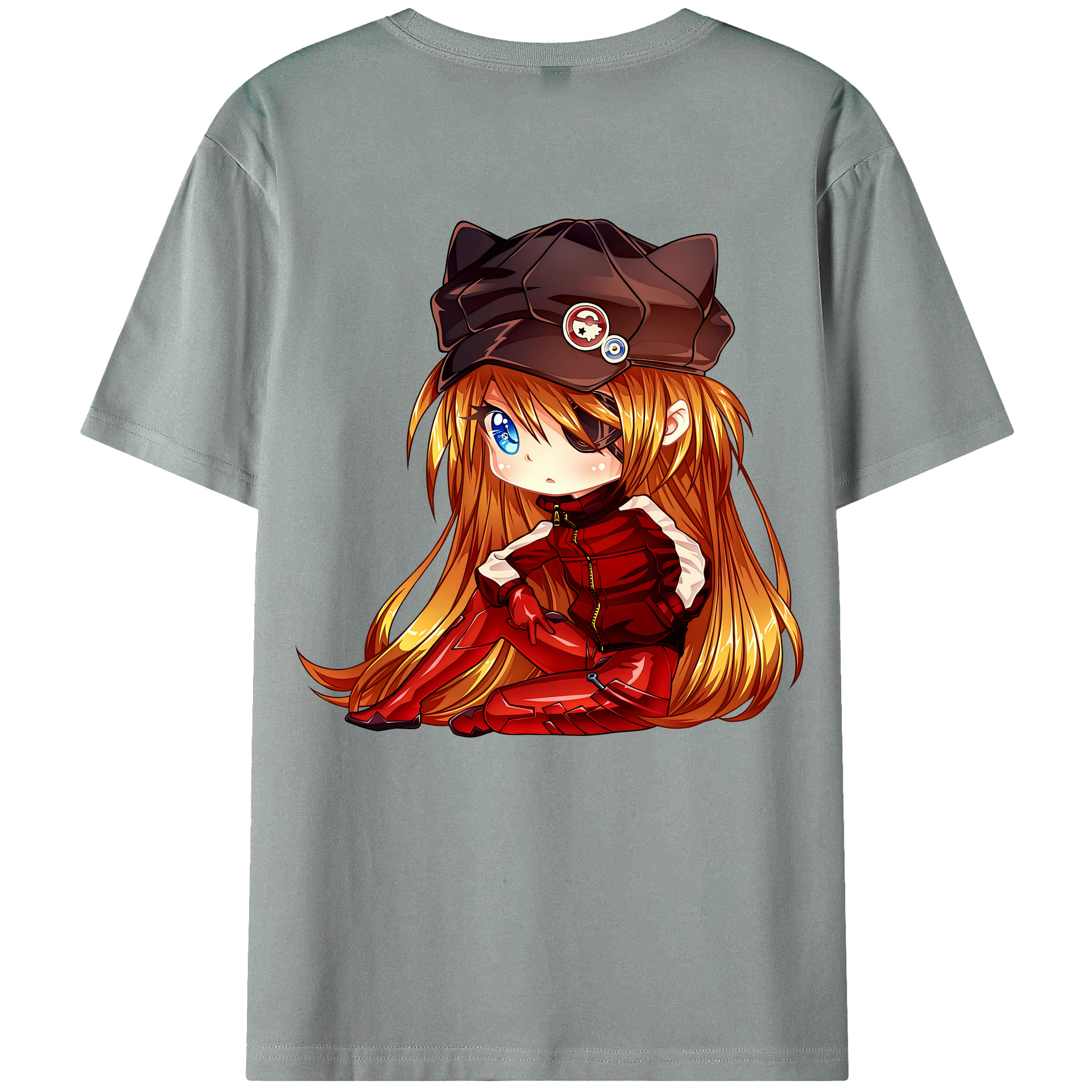 （画像用） EVA 新世紀エヴァンゲリオン 綿100％ メンズ半袖Tシャツ（バックプリント） 通気性